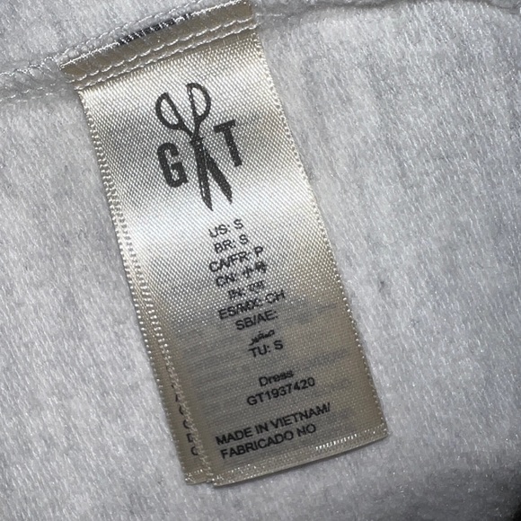 NWT Goodthreads Roll Sleeve Sweatshirt Dress Light Grey Womens Size Small S - Picture 11 of 12